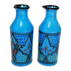 Stoneware Olive Oil Cruet (Set of 2) &ndash; Sabrine, by Le Souk Ceramique - Products