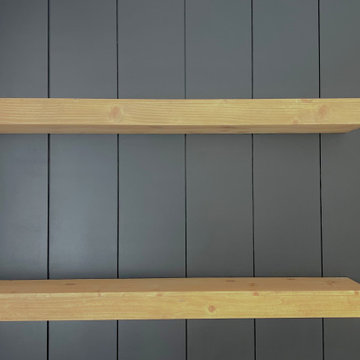Black Shiplap Media Wall