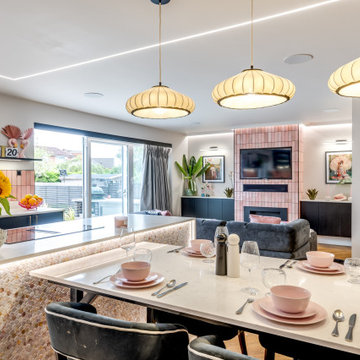 Pink and Black Kitchen St Albans