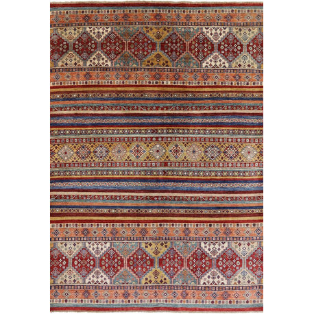 7x10 Super Kazak Khorjin Design Oriental Area Rug, P4568