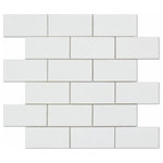 Oracle Tile and Stone - 11.75"x11.75" Thassos White Greek Marble Polished Brick Mosaic Tile - Perfect for use in any interior / exterior (residential or commercial) project (e.g. kitchen backsplash, bathroom shower floor or wall, pool surround, spa, fountain, barbecue, etc.). Please note that natural stone does vary in pattern and color, so each piece will be unique, which is part of what makes natural stone such a beautiful and interesting material. Samples are highly recommended for a better assessment of the current batch of this product before commitment to a larger purchase. (Even though we do everything we can to truly represent the overall colors / shades of the current batch of the product with our product photos, due to various monitors and settings, it may not be directly possible to view the exact shading / coloring characteristics of the material entirely on your screen.).