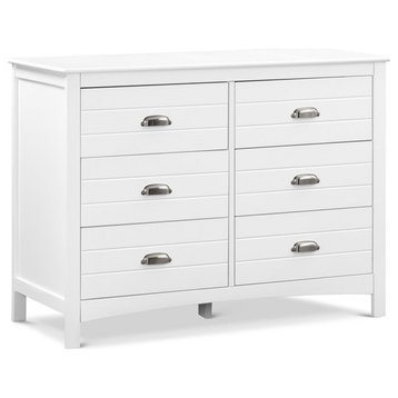 Namesake Nolan 6-Drawer Modern Wood Double Dresser in White