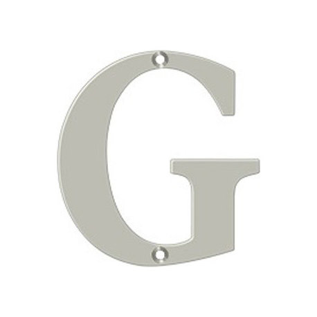 RL4G-15 4" Residential Letter G, Satin Nickel