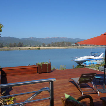 Modern Water-Side Landscape Remodel - Lawn Replaced, Novato, CA