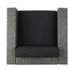 GDF Studio Venice Outdoor Wicker Swivel Club Chair, Mix Black/Dark Gray, Set of 2