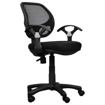 Catania Modern / Contemporary Mesh Office Chair in Black Finish