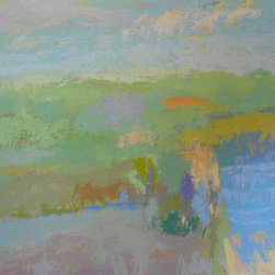 September at the Lake 32 x 32 oil on wood - Paintings