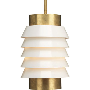 Jeffrey Alan Marks Point Dume™ Onshore Collection Pendant, Brushed Brass/White
