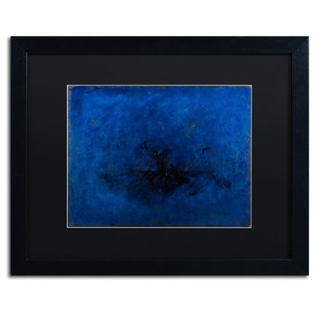 Joarez 'Deep Blue' Framed Art, Black Frame, 16"x20", Black Matte