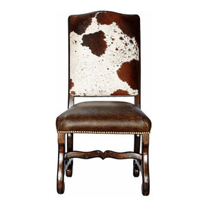 Classic Cowhide Dining Chair Set Of 6 Southwestern Dining