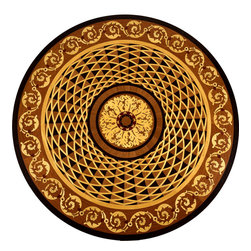 Oshkosh Designs - La Jolla Wood Medallion, 42" Unfinished, 5/16" thick - Floor Medallions And Inlays