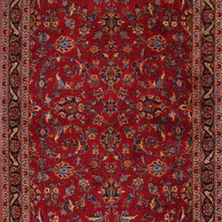 Persian Kashan runner 3'6 X 13'5 - Area Rugs