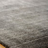 MERIDIAN Gray Fog Hand Made Wool and Silkette Area Rug, Gray, 2'6"x10'