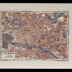 Ward Maps - Vintage Reproduction Map of Glasgow - Artwork