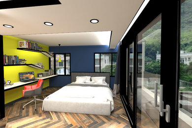 Mid-sized southwest home design photo in Hong Kong