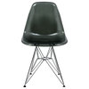 LeisureMod Cresco Modern Eiffel Base Dining Side Chair in Black Set of 4