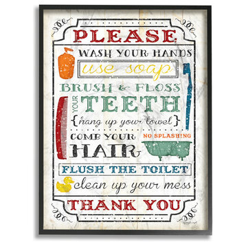 Stupell Industries Wash Your Hands, 11 x 14