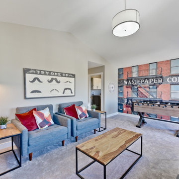 Industrial Building Wall Mural in Game Room