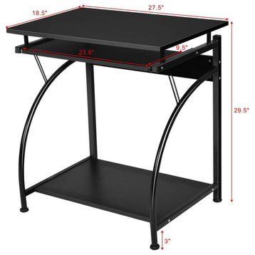 Costway Computer Desk PC Laptop Table Study Home Office Furniture Black
