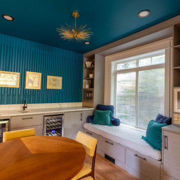 Teal Modern Art Deco Wet Bar