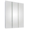 Tri-View Medicine Cabinet, 24"x30", Polished Edge, Partially Recessed