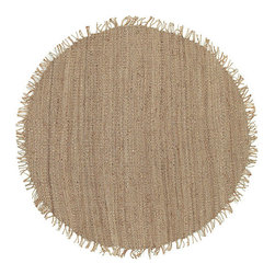 Jute Bleached Antique White Round Rug - Rugs