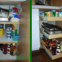 Single-Height Pull Out Shelves - Kitchen Drawer Organizers