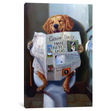 "Dog Gone Funny" by Lucia Heffernan Canvas Print, 26"x18"