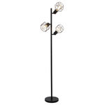Brightech - Brightech Robin Cage Lamp - Multihead Office and Reading Lamp, LED Bulbs, Black - Standing Lamp With Industrial Look Matches Several Living Room Decors: Add a new look to a rustic room or complement your farmhouse living room with this floor lamp with a warehouse/factory vintage design. The Brightech Robin standing lamp features clean lines, minimalism, and a unique look. Add gorgeous lighting with a new style to any space with this steampunk floor lamp.