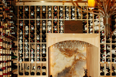 Design ideas for a traditional wine cellar in Los Angeles.