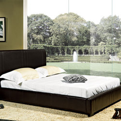Abbyson Living - Grace Bi-cast Leather Queen Size Bed in White - Beds