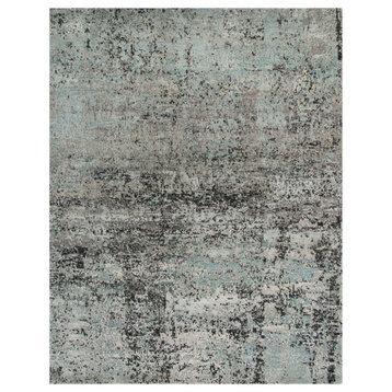 Amer Rugs Mystique MYS-27 Grayish Blue Gray Hand-knotted - 2'x3' Rectangle