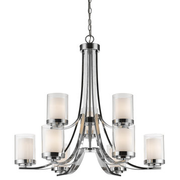 Willow Collection 9 Light Chandelier in Chrome Finish