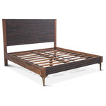 HTD - Santa Cruz Platform King Bed, King Platform Bed, Bedroom Furniture, King Bed - Mango wood combines with iron accents featuring a muted gold finish to create the Santa Cruz collection. The contemporary design of this collection is accentuated by hand-carved wood elements and a two-tone finish. The catalyzed water-based finish on the wood creates an amazing luminosity that evokes beauty from every angle while also being durable.