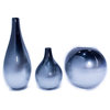 Ophelia 3-piece Vase Set in Navy and Silver