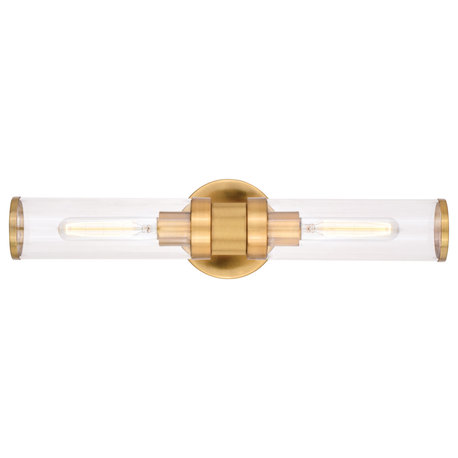 Levitt 2 Light Wall Light Satin Brass