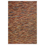 Bareens Designer Rugs - Boho Chic Turkish Kilim Vance Hand-Woven Wool Rug - 8'3'' x 9'11'' - Elevate the elegance of your home with this stunning hand-woven tribal Kilim wool rug. Meticulously crafted on a loom by the Nomad Turkman people using hand-spun wool and 100% natural vegetable dyes, these rugs are recognized for their repetitive geometric patterns, incorporating naturalistic floral and traditional designs. The contemporary fashion palette results in bold, sharp patterns that are incredibly versatile, as the pattern is the same on both sides. These reversible rugs feature a lighter shade on one side and brighter colors on the other, providing versatility according to preference. These unique rugs are made by knotting short strands of different colors onto the warps and securing them by tightly pressing the wefts. The designs are created by interweaving the various colored wefts and warps. Kilims are known for their exceptional durability and versatility, making them truly unique rugs.  Product Details    Rug Size: 8'3'' x 9'11''  Material: 100% Wool  Style: Kilim, Flat Weave, Dhurrie, Turkish, Southwestern, Rustic, Tribal  Colors: Beige, Red, Orange, Tan  Weave Type: Hand-Woven, Handmade  Pile Height: Less than 0.25 inch