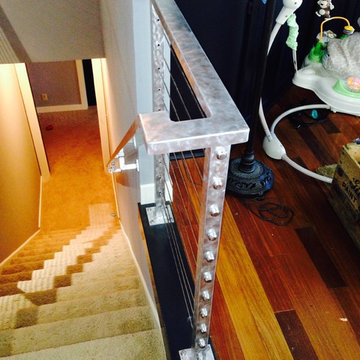 Cable railings polished alum. 1