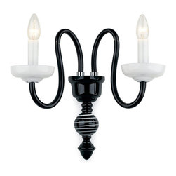 Inviting Home Inc. - Black and Opal Crystal Glass Sconce - Wall Sconces
