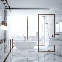 Lusso Stone Lissoni Solid Surface Freestanding Corner Bath 1780 - Products