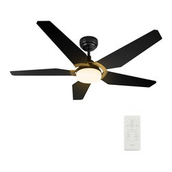 CARRO - CARRO Smart Voice Control Ceiling Fan with Dimmable LED Light and Remote - Ceiling Fans