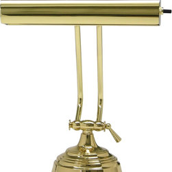 House of Troy Advent 10" Polished Brass Piano Desk Lamp - Desk Lamps