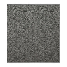 Modern Indoor/Outdoor Commercial Geometric Rug, Gray, 6'x6' Area Rug