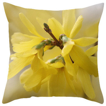 Yellow Beauty Spring Pillow Cover, 16x16