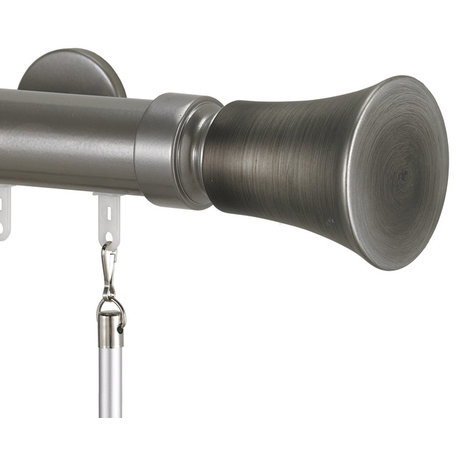 Dec Traverse Rod 2 With Tama 40 Finial, Antique Silver, Silver, 96