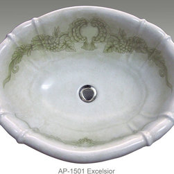 Hand Painted Drop-in Sinks by Atlantis Porcelain Art - Products