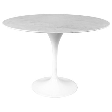 Round Natural Marble Dining Table, 36"