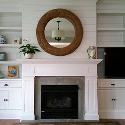 Built-In Wall Unit With Fireplace Mantle - Entertainment Centers And Tv Stands