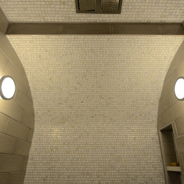 Mosaic Tile Curved Wall
