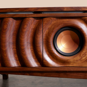 Custom Built in Speaker Desk